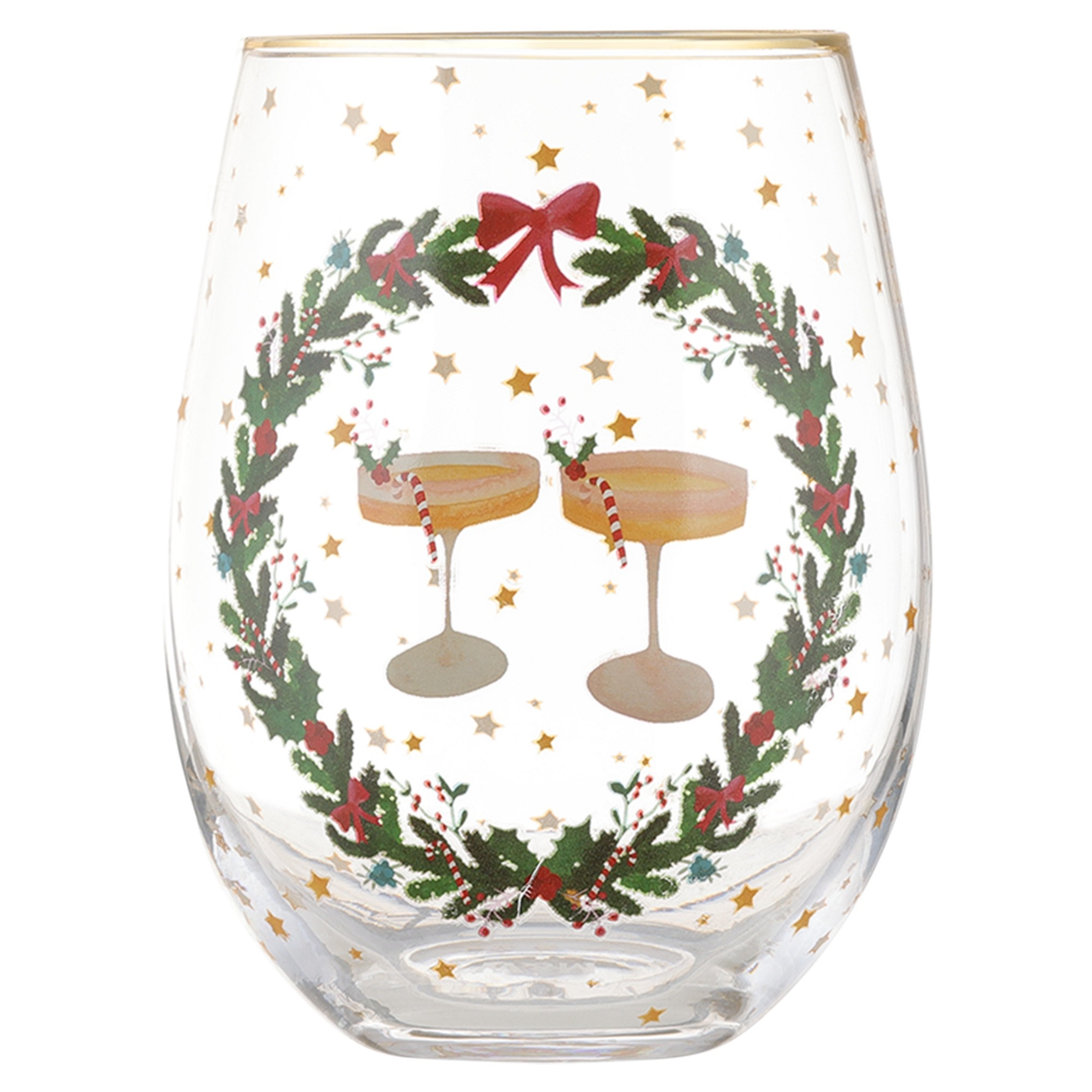 Maxwell & Williams Christmasville Stemless Glass 560ML Dove Gift Boxed-3