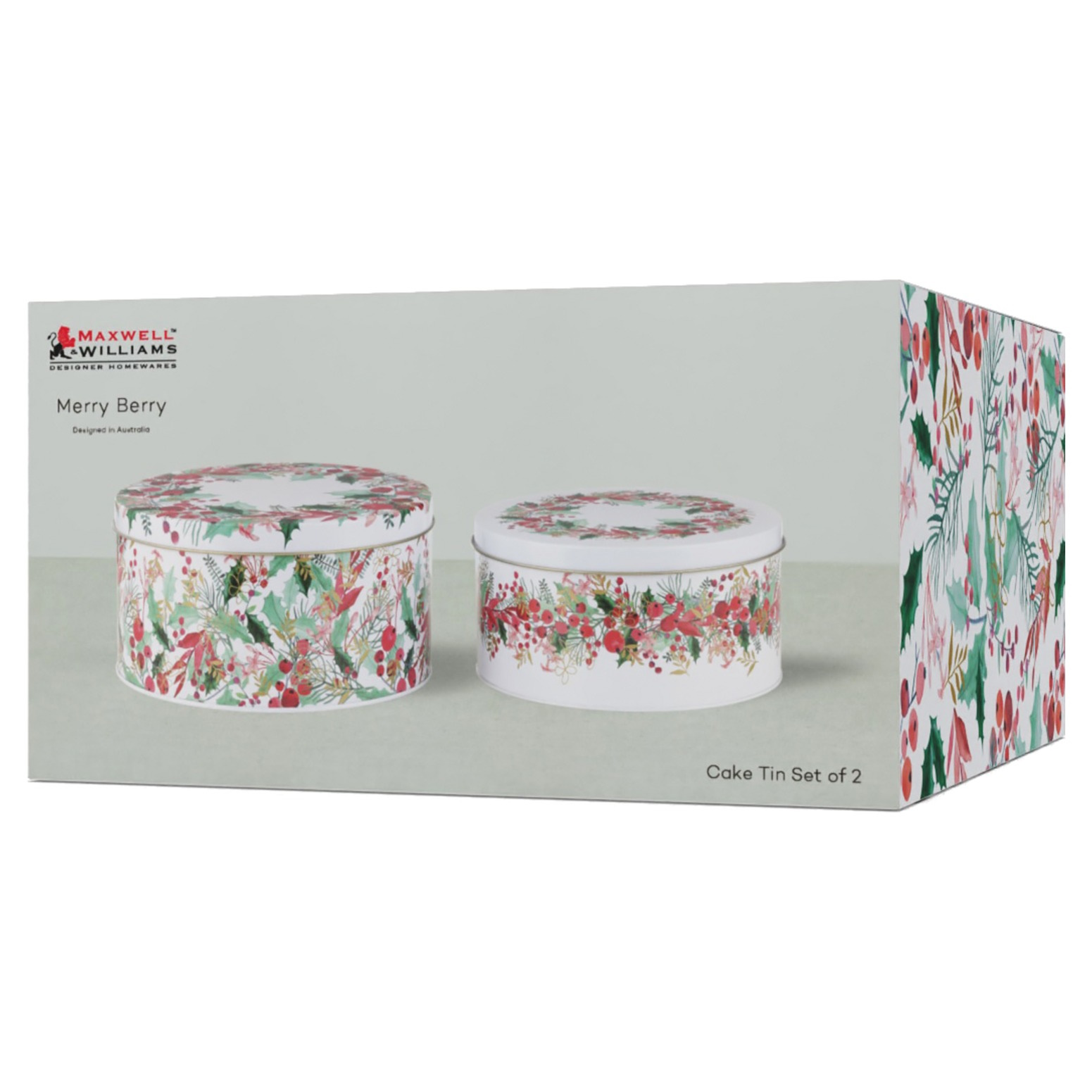 Maxwell & Williams Merry Berry Tin Set Of 2 Gift Boxed-3