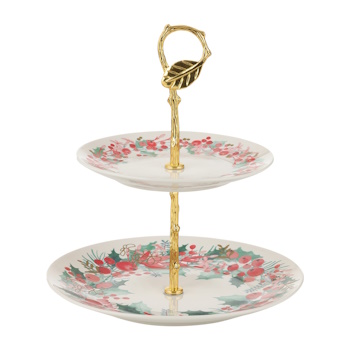 Maxwell & Williams Merry Berry 2 Tiered Cake Stand Gift Boxed