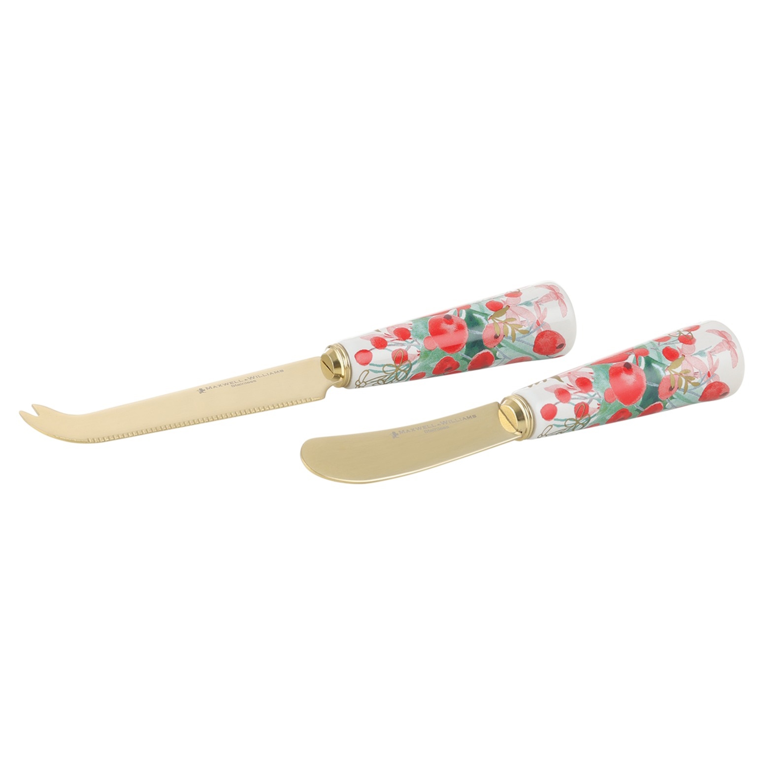 Maxwell & Williams Merry Berry Spreader & Cheese Knife Set Gift Boxed-4