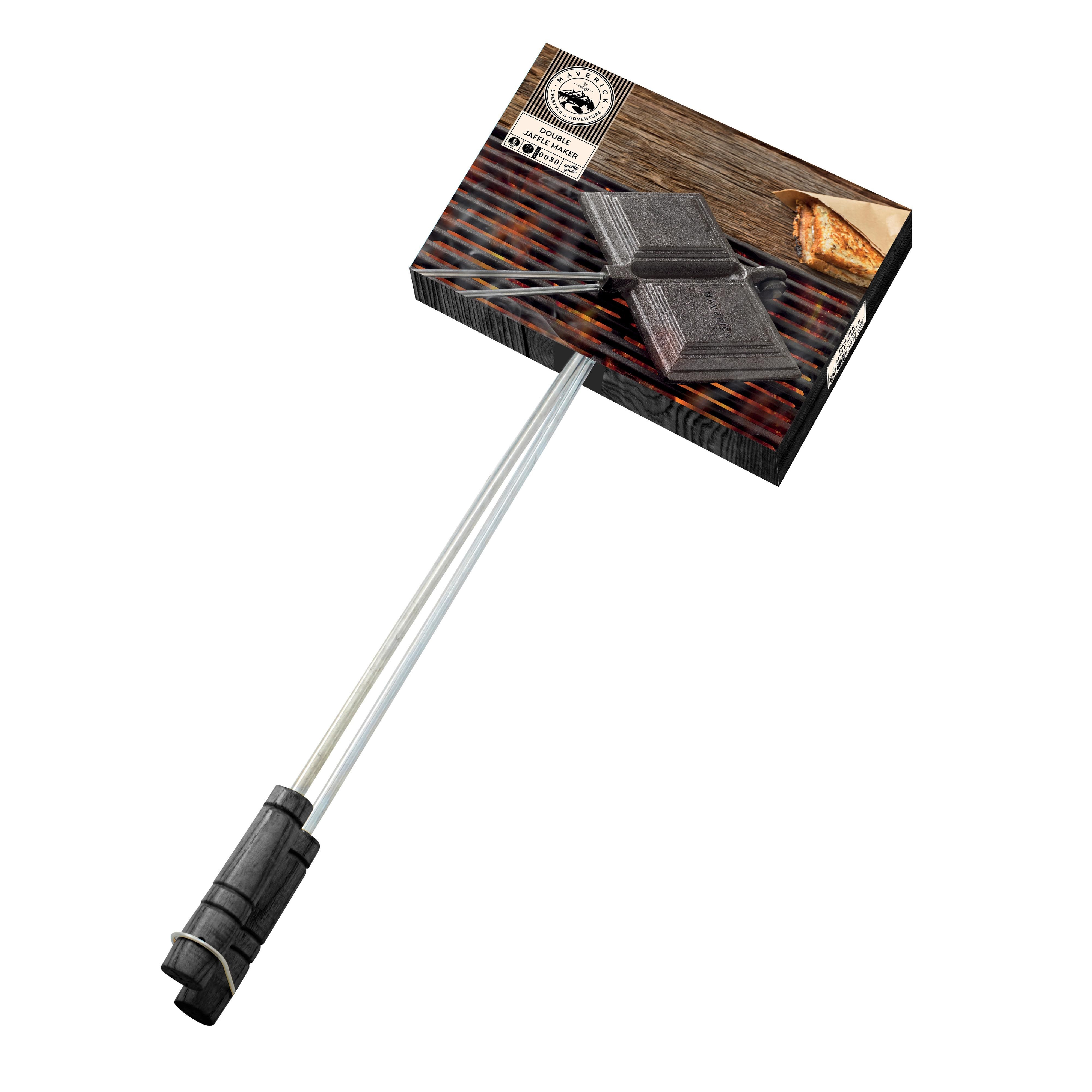 Maverick Jaffle Iron Double Black 54x20x4cm-1