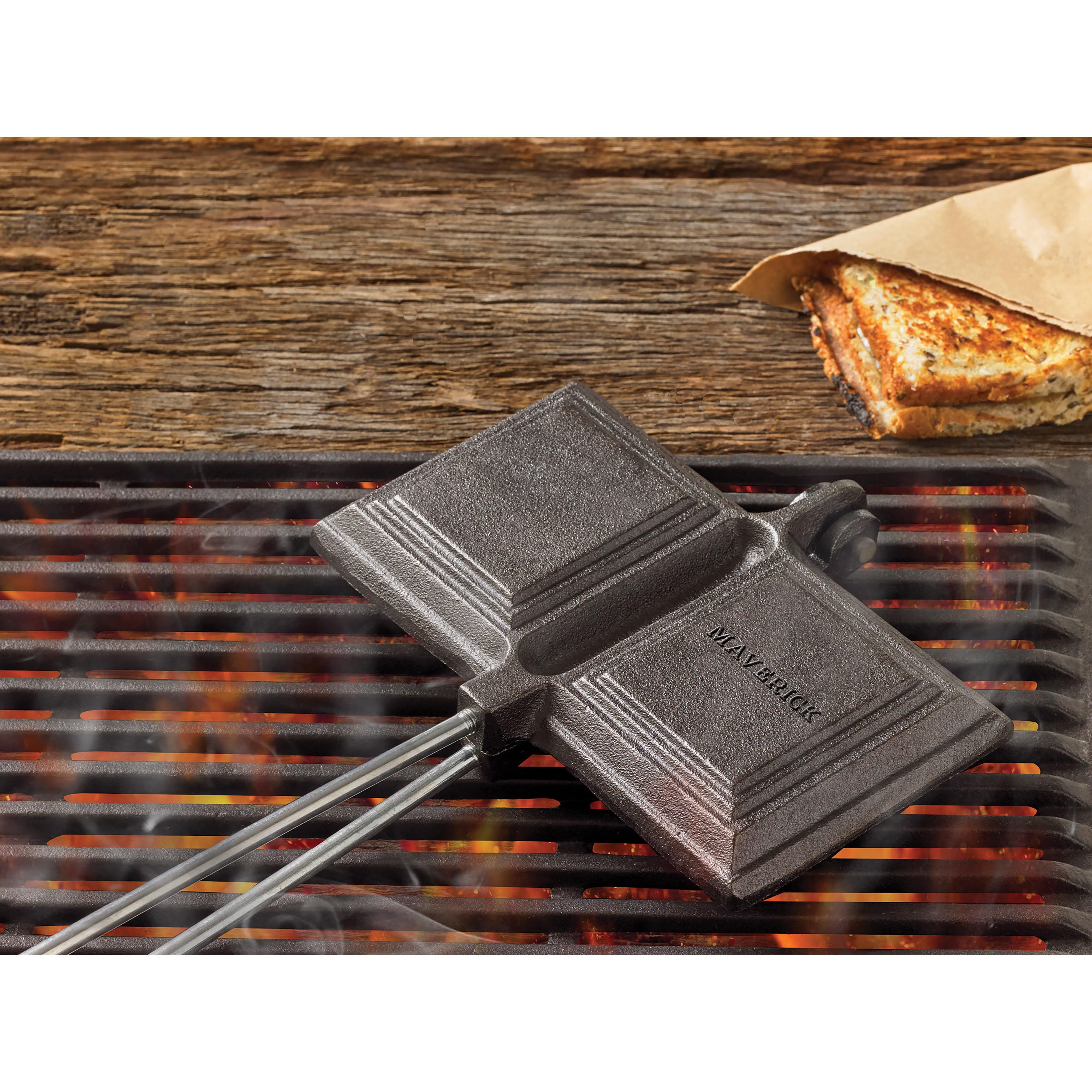 Maverick Jaffle Iron Double Black 54x20x4cm-3