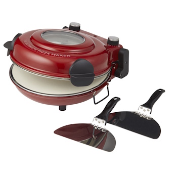 Masterpro The Ultimate Pizza Oven With Window Red/stainless Steel 38.5x33x19cm/2 Paddles