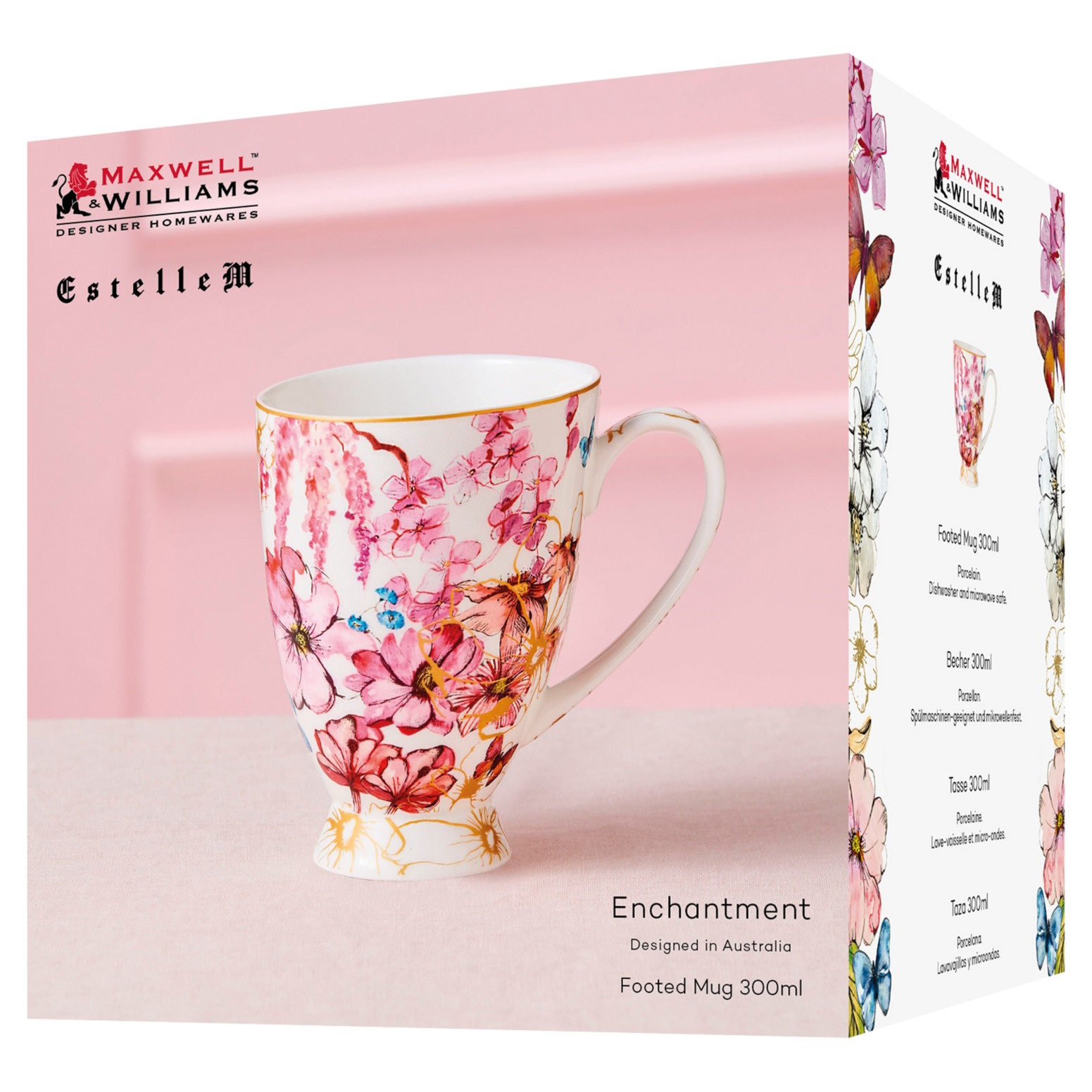 Maxwell & Williams Estelle Michaelides Enchantment Footed Mug 300ML White-4