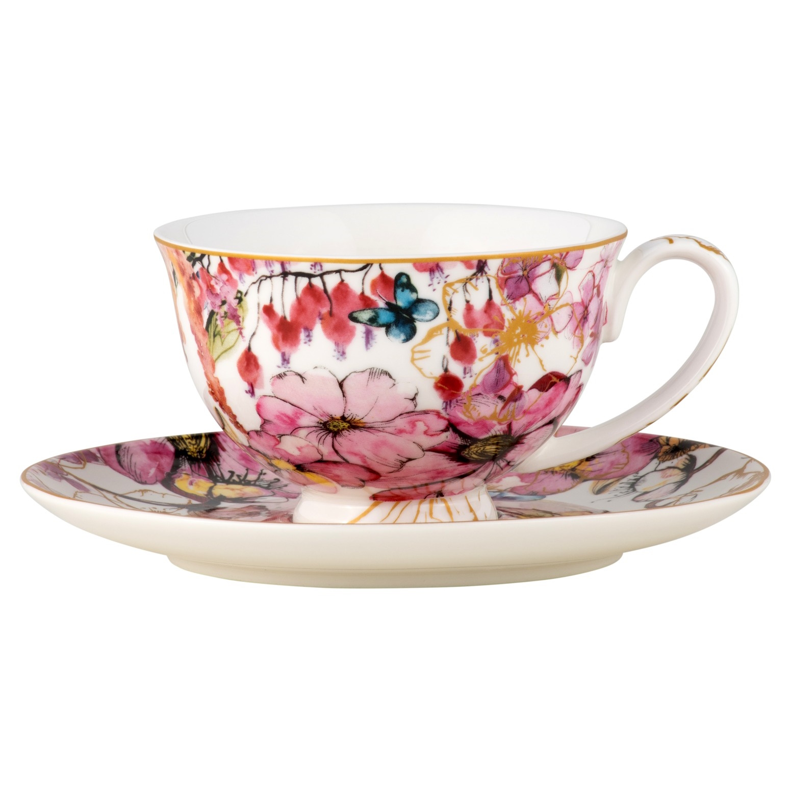 Maxwell & Williams Estelle Michaelides Enchantment Footed Cup & Saucer 200ML White Gift Boxed-1