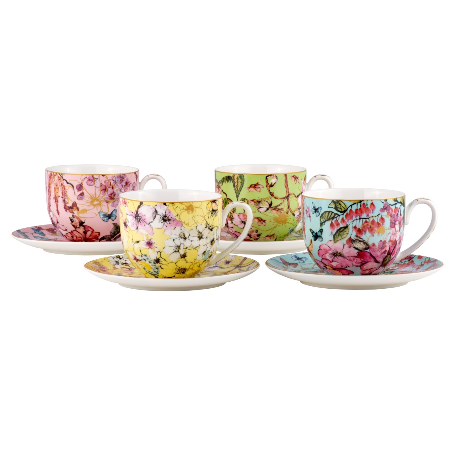 Maxwell & Williams Estelle Michaelides Enchantment Cup & Saucer 280ML Set of 4 Gift Boxed-1