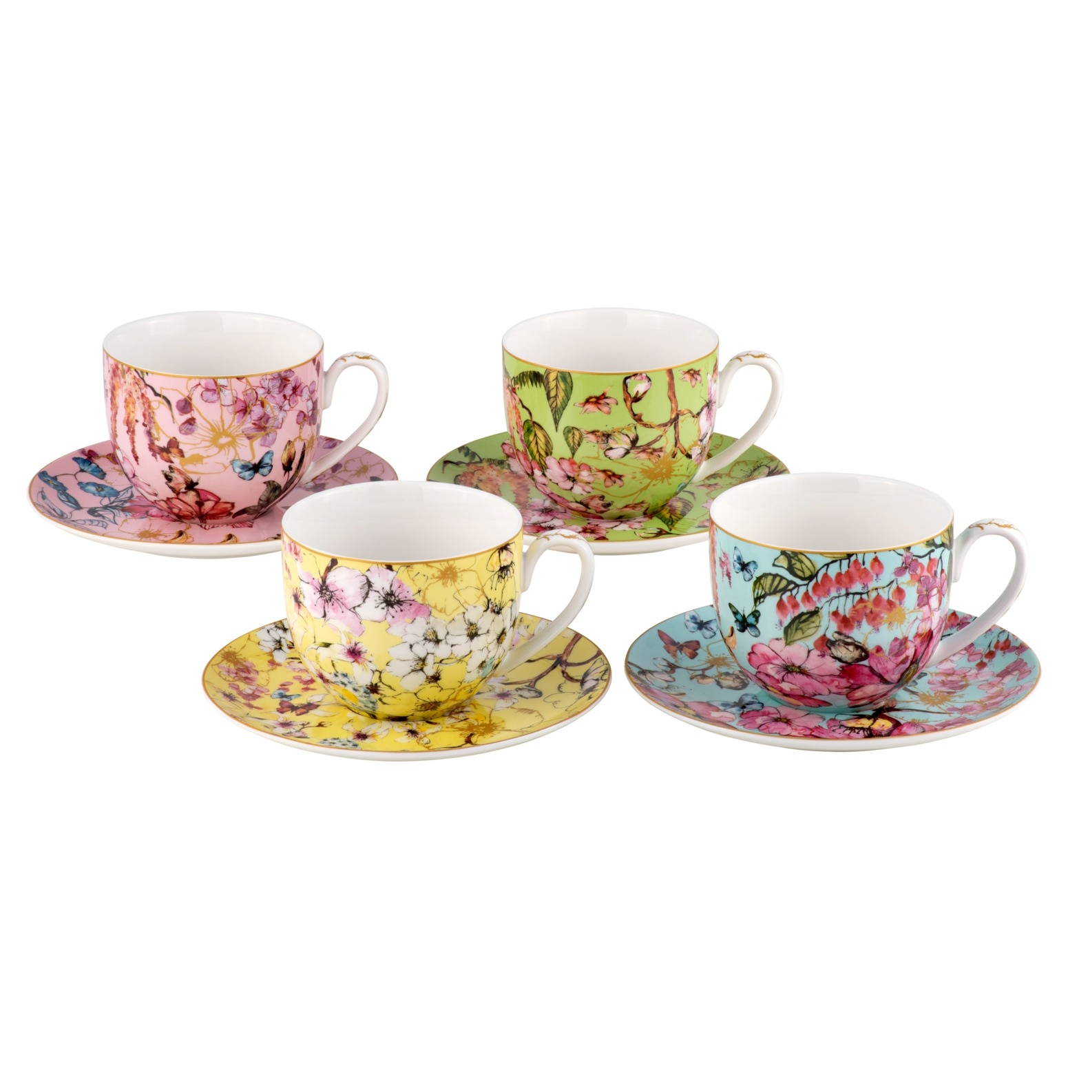 Maxwell & Williams Estelle Michaelides Enchantment Cup & Saucer 280ML Set of 4 Gift Boxed-2