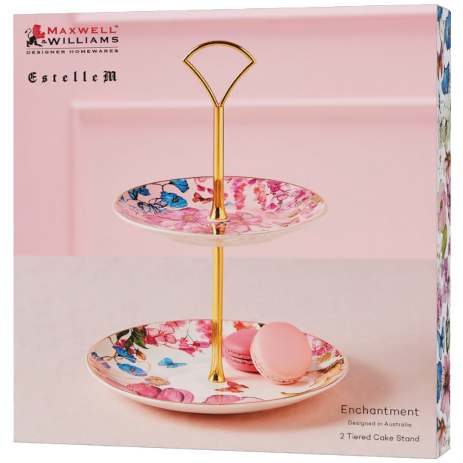 Maxwell & Williams Estelle Michaelides Enchantment 2 Tiered Cake Stand Gift Boxed-4