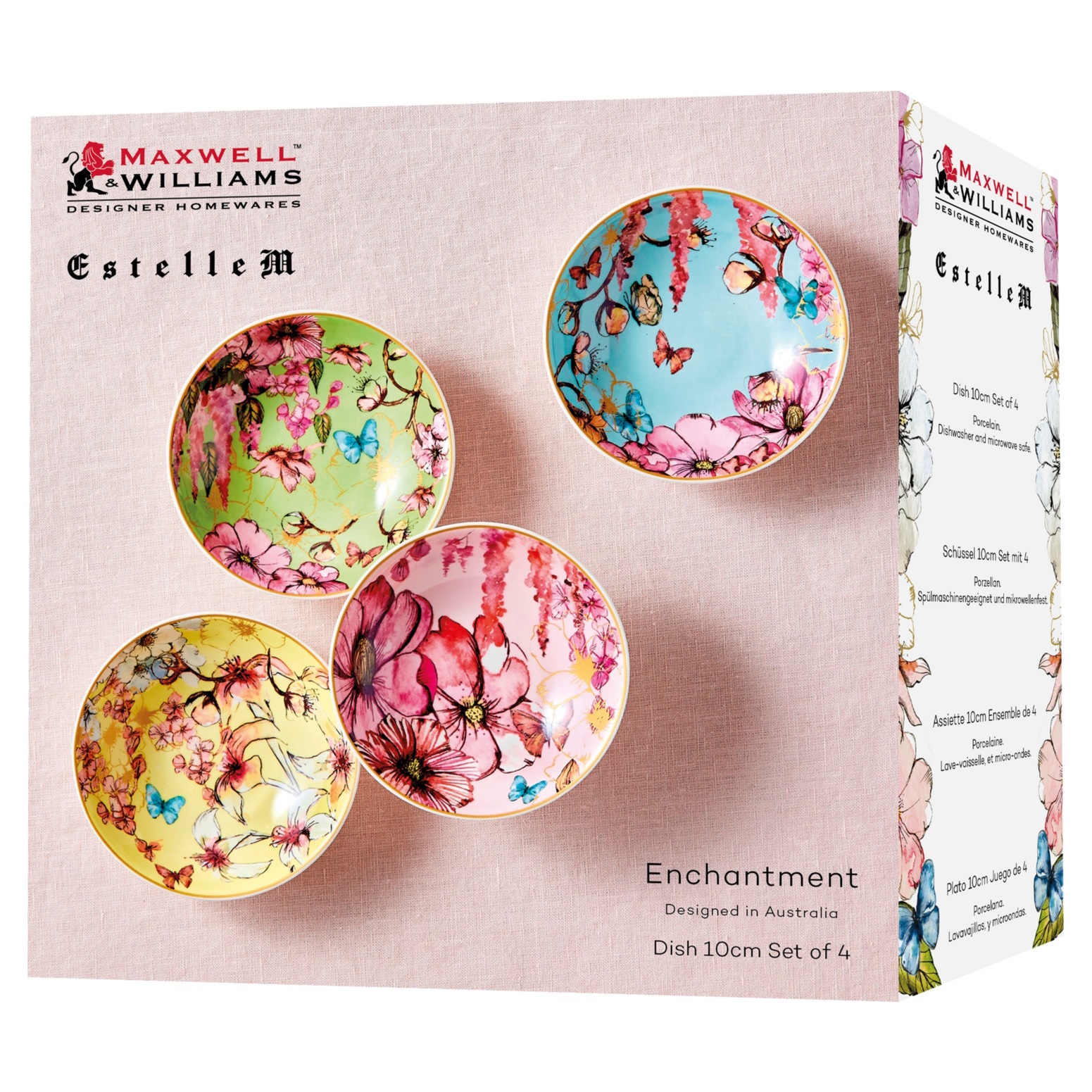 Maxwell & Williams Estelle Michaelides Enchantment Dish 10cm Set of 4 Gift Boxed-3