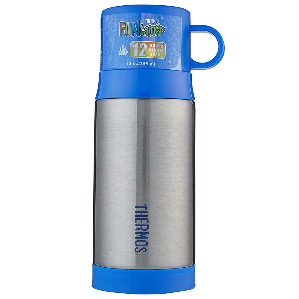 Thermos Funtainer Vacuum Insulated Warm Drink Bottle 355ml - Blue-1