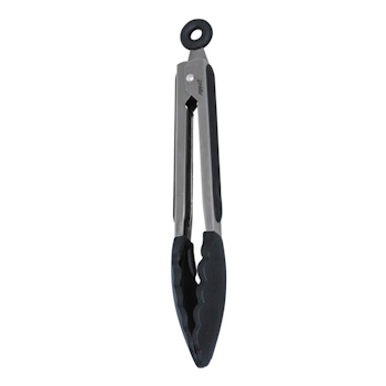 Avanti Silicone Tongs With SS Handle 23cm - Black