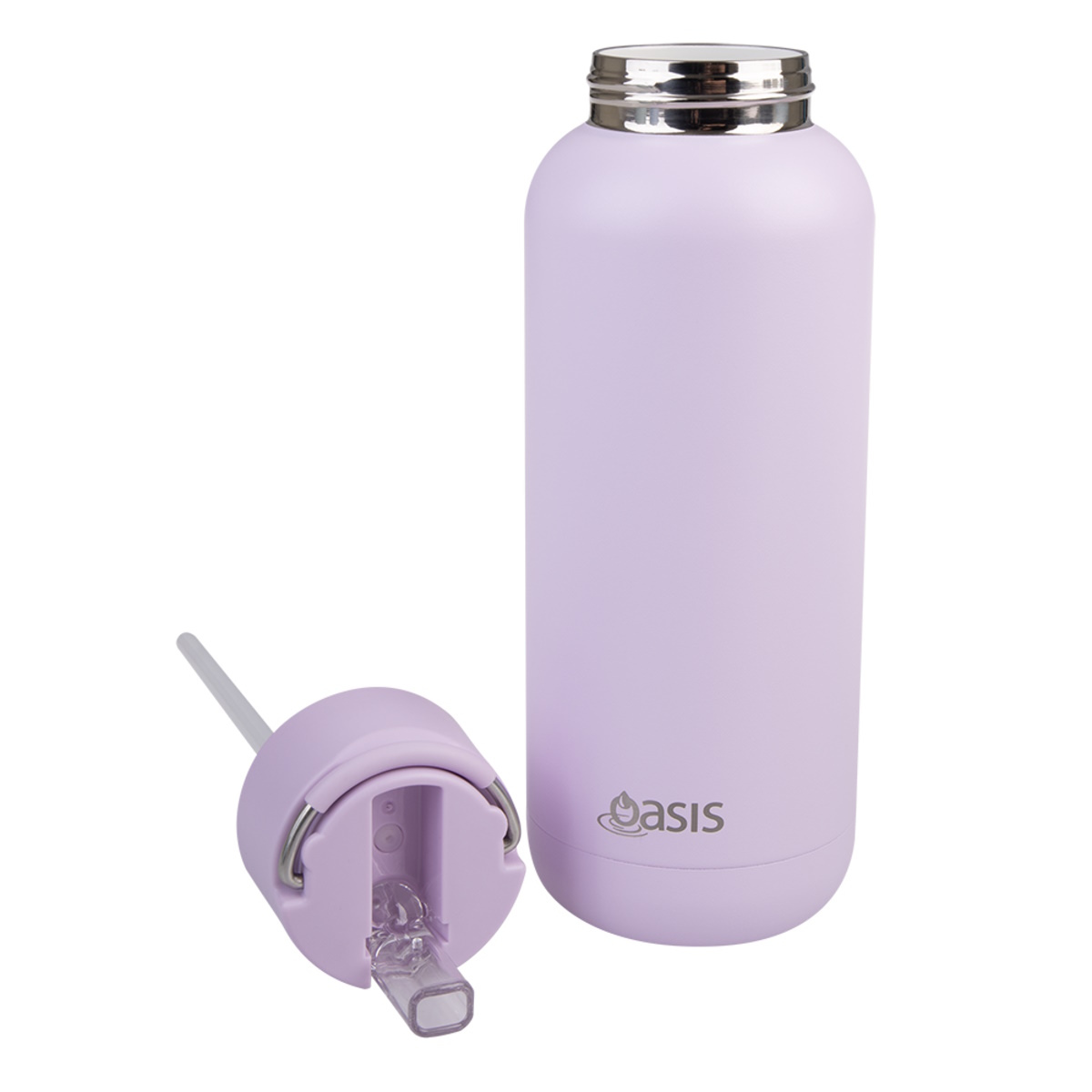 Oasis Moda Ceramic Lined Stainless Steel Triple Wall Insulated Drink Bottle 1l - Orchid-3