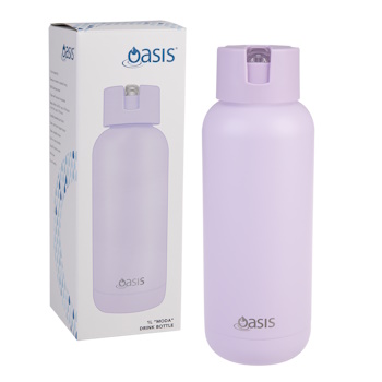 Oasis Moda Ceramic Lined Stainless Steel Triple Wall Insulated Drink Bottle 1l - Orchid