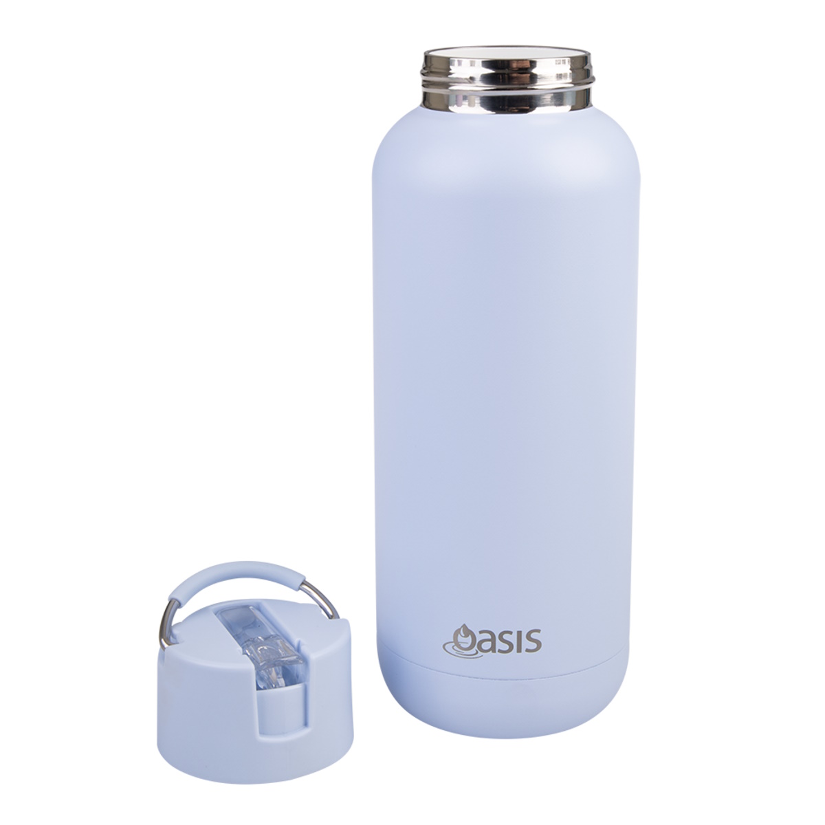 Oasis Moda Ceramic Lined Stainless Steel Triple Wall Insulated Drink Bottle 1l - Periwinkle-2