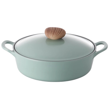 Neoflam Retro 26cm Low Stockpot Induction With Die-cast Lid Green Demer