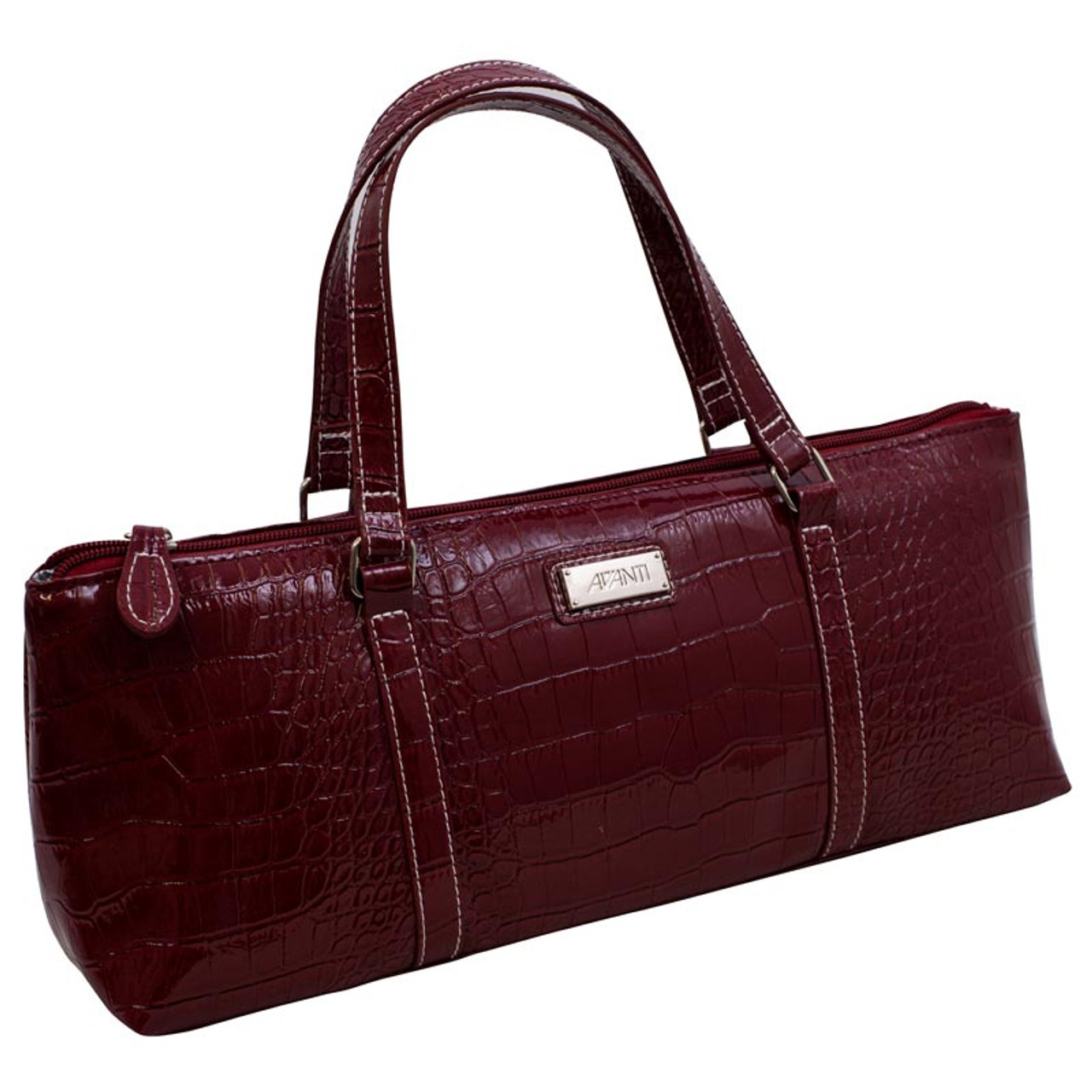 Avanti Insulated Wine Purse - Burg Croc-4