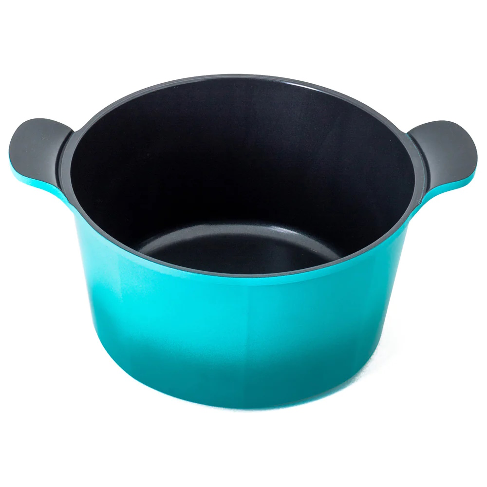 Neoflam Venn 26cm Deep Casserole 6.50L Turquoise with Glass Lid-3