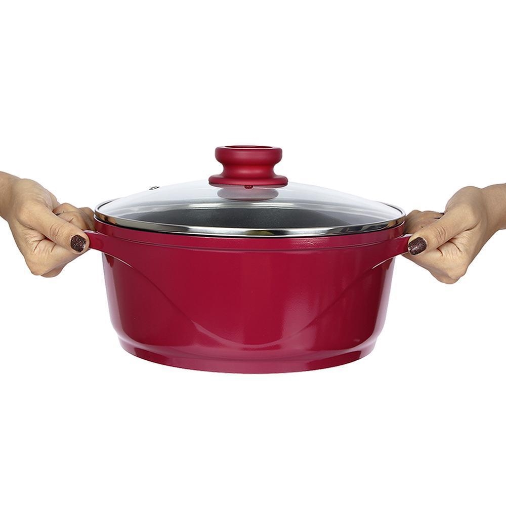 Wonderchef Ceramide 6Pc Die-Cast Cook & Serve Casserole Set - Pink-4