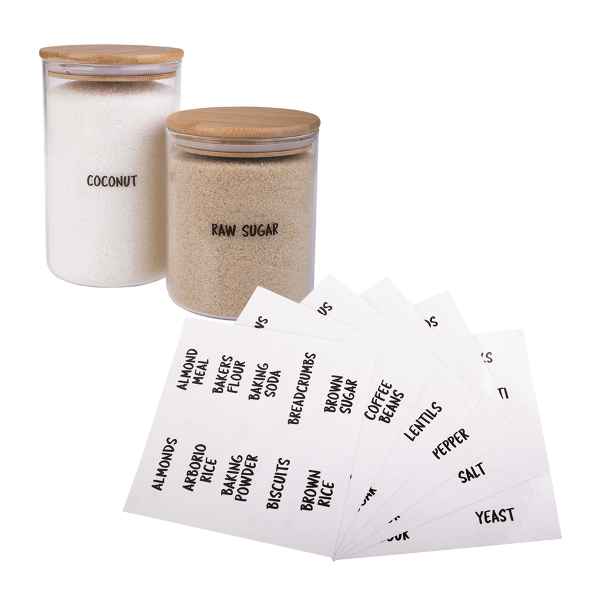 Appetito Clear Pantry Labels Pack 60-4