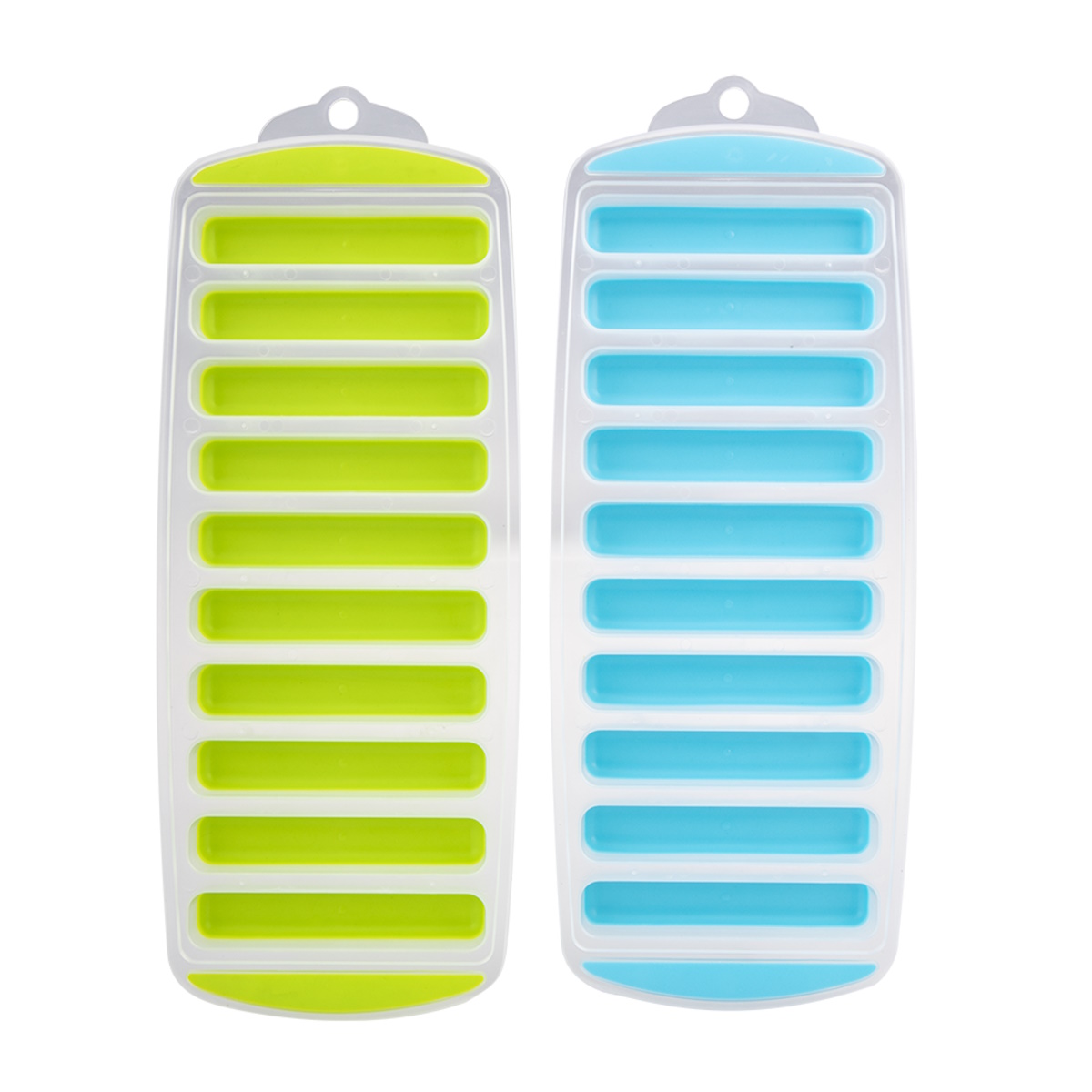 Appetito Easy Release 10 Cube Stick Ice Tray Set 2 - Blue/lime