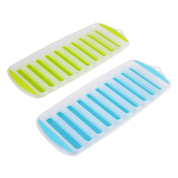 Appetito Easy Release 10 Cube Stick Ice Tray Set 2 - Blue/lime