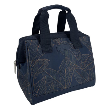 Sachi Style 34 Insulated Lunch Bag - Navy Leaves