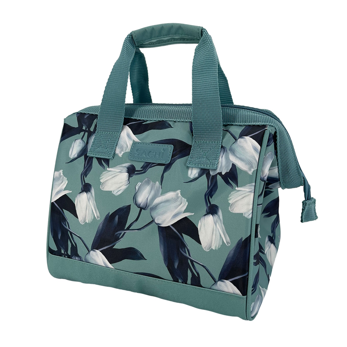 Sachi Style 34 Insulated Lunch Bag - White Tulips-1