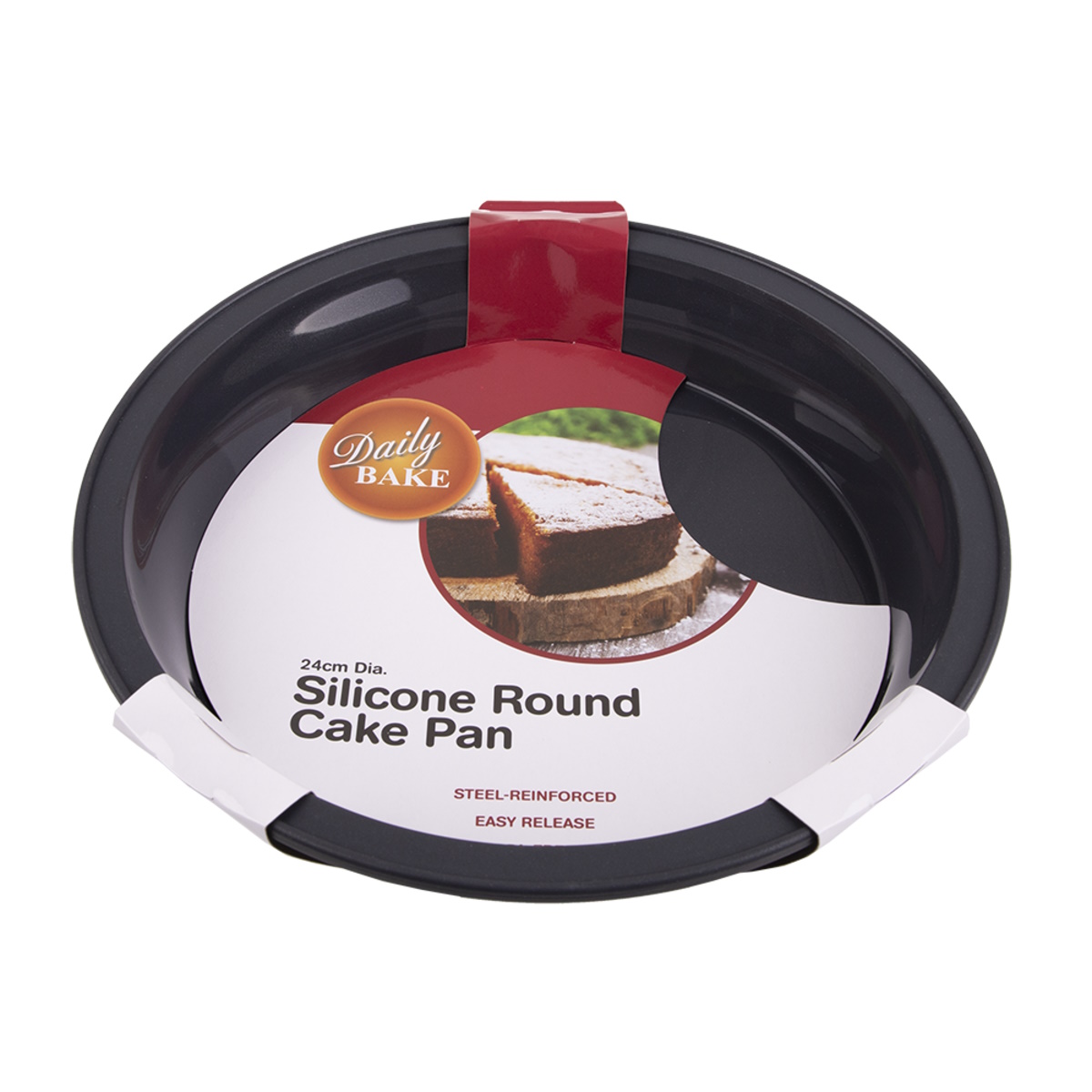 Daily Bake Silicone Round Cake Pan 24cm dia. - Charcoal-4