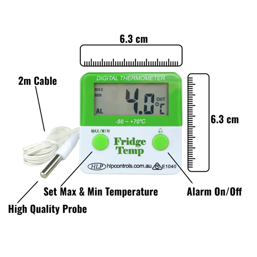 HLP Fridge Temp - Fridge / Freezer Thermometer