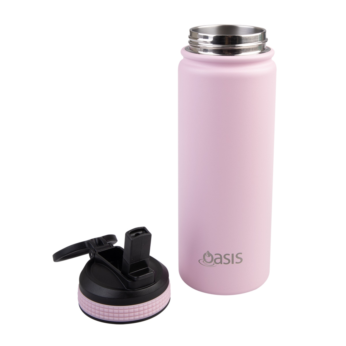 Oasis Stainless Steel Double Wall Insulated Challenger Sports Bottle  550ml - Carnation-3
