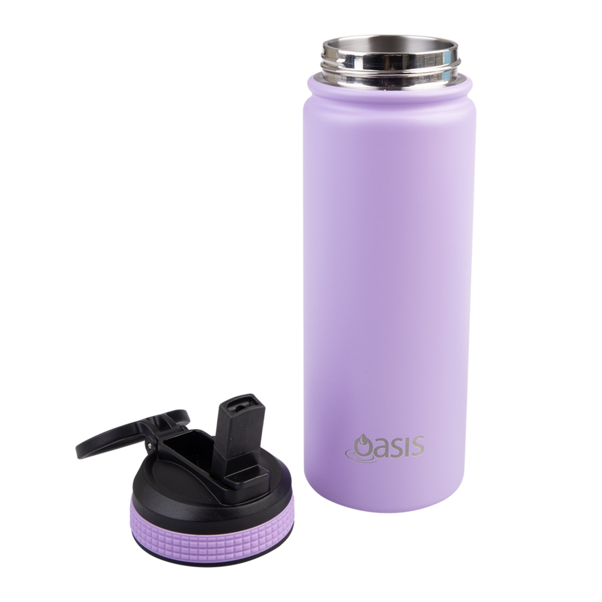 Oasis Stainless Steel Double Wall Insulated Challenger Sports Bottle  550ml - Lavender-3