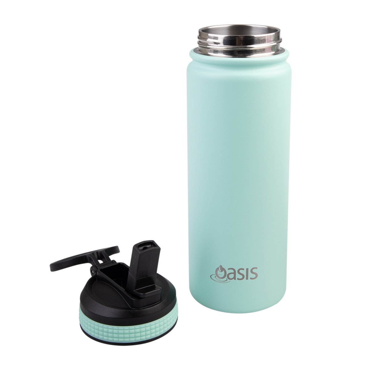 Oasis Stainless Steel Double Wall Insulated Challenger Sports Bottle  550ml - Mint-3