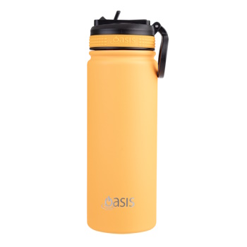 Oasis Stainless Steel Double Wall Insulated Challenger Sports Bottle  550ml - Neon Orange