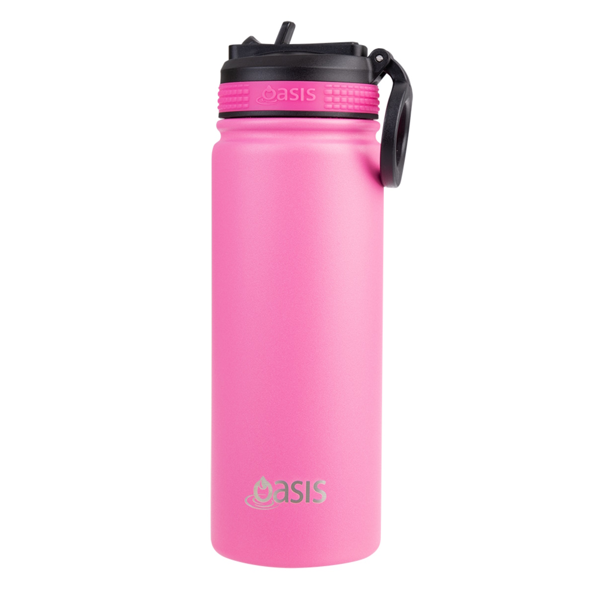 Oasis Stainless Steel Double Wall Insulated Challenger Sports Bottle  550ml - Neon Pink-1