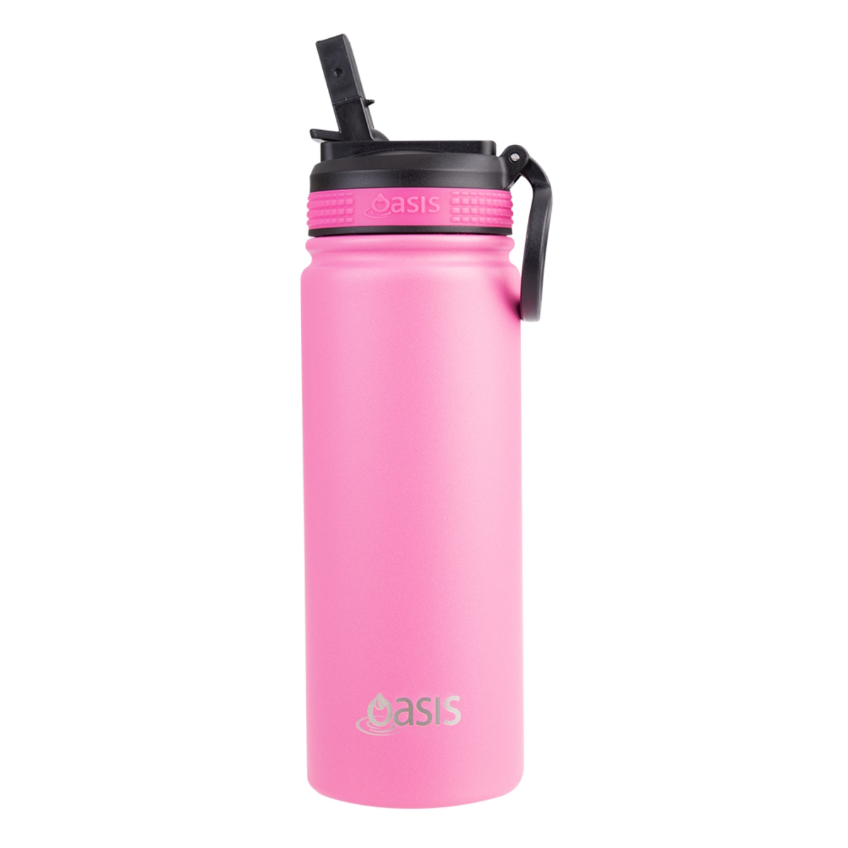 Oasis Stainless Steel Double Wall Insulated Challenger Sports Bottle  550ml - Neon Pink-2