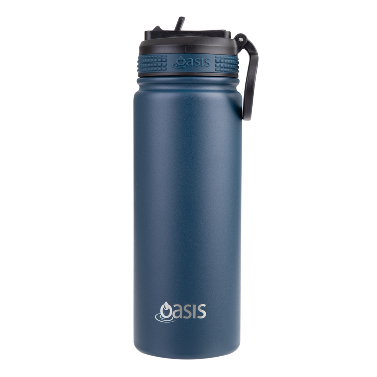 Oasis Stainless Steel Double Wall Insulated Challenger Sports Bottle  550ml - Navy-1