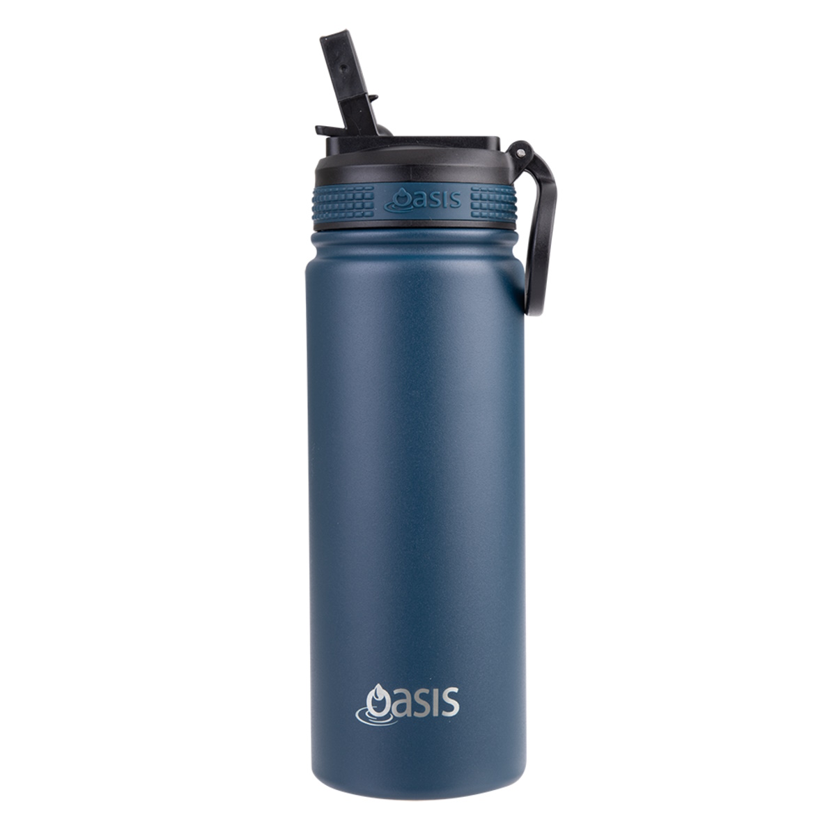 Oasis Stainless Steel Double Wall Insulated Challenger Sports Bottle  550ml - Navy-2