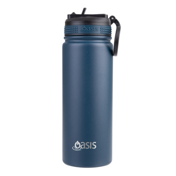 Oasis Stainless Steel Double Wall Insulated Challenger Sports Bottle  550ml - Navy