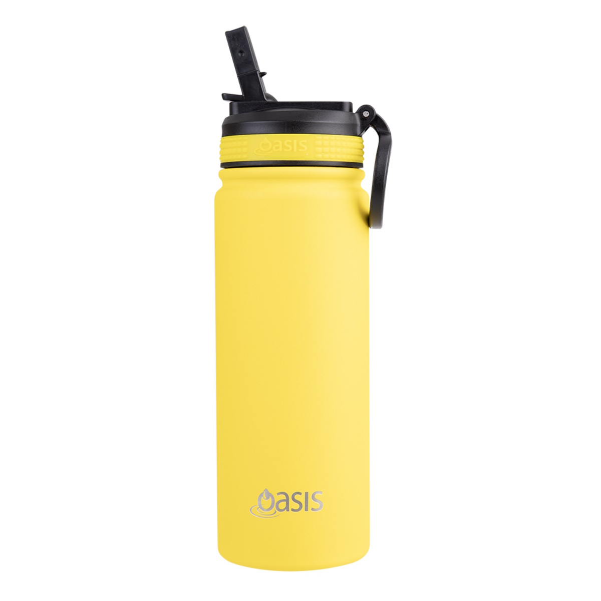 Oasis Stainless Steel Double Wall Insulated Challenger Sports Bottle  550ml - Neon Yellow-2