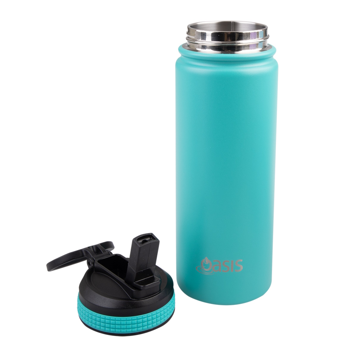 Oasis Stainless Steel Double Wall Insulated Challenger Sports Bottle  550ml - Turquoise-3