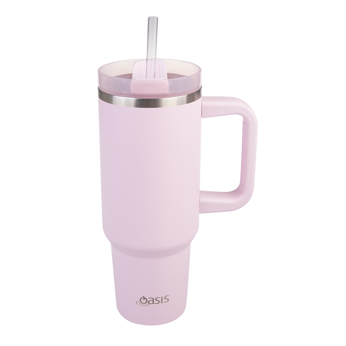 Oasis Stainless Steel Double Wall Insulated Commuter Travel Tumbler 1.2l  PINK LEMONADE