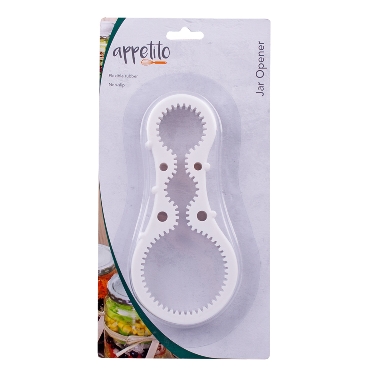 Appetito Rubber Jar Opener - White-3
