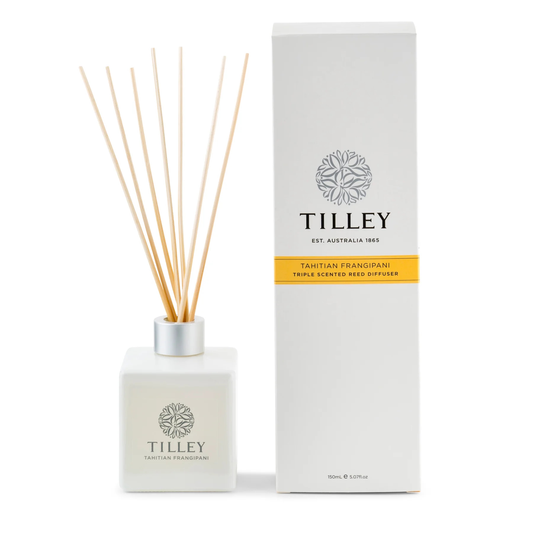 Tilley Classic White Reed Diffuser 150ml Tahitian Frangipani