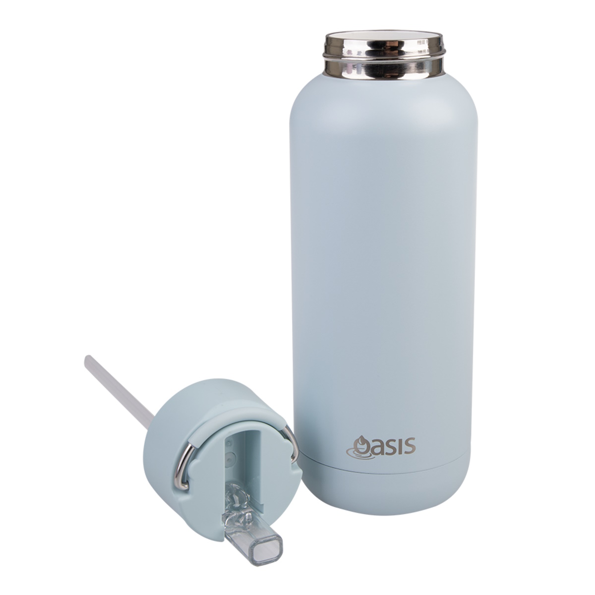 Oasis Moda Ceramic Lined Stainless Steel Triple Wall Insulated Drink Bottle 1l - Sea Mist-3