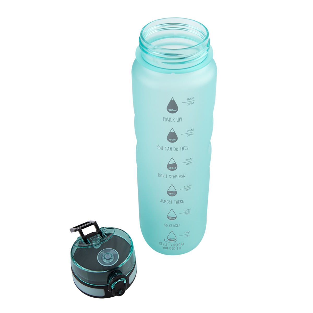 Oasis Tritan Motivational Sports Bottle 1l - Aqua-3