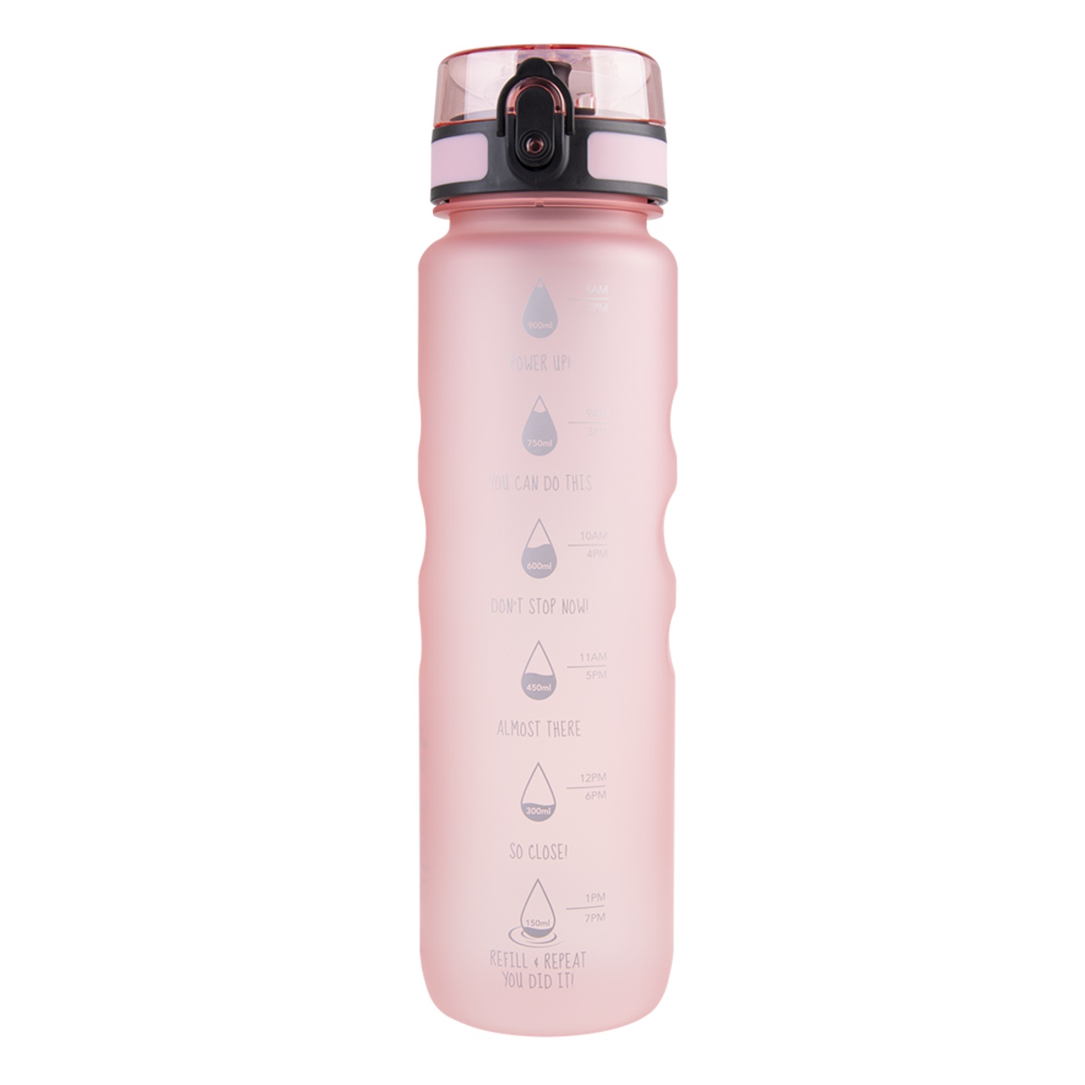 Oasis Tritan Motivational Sports Bottle 1l - Glow Pink-1