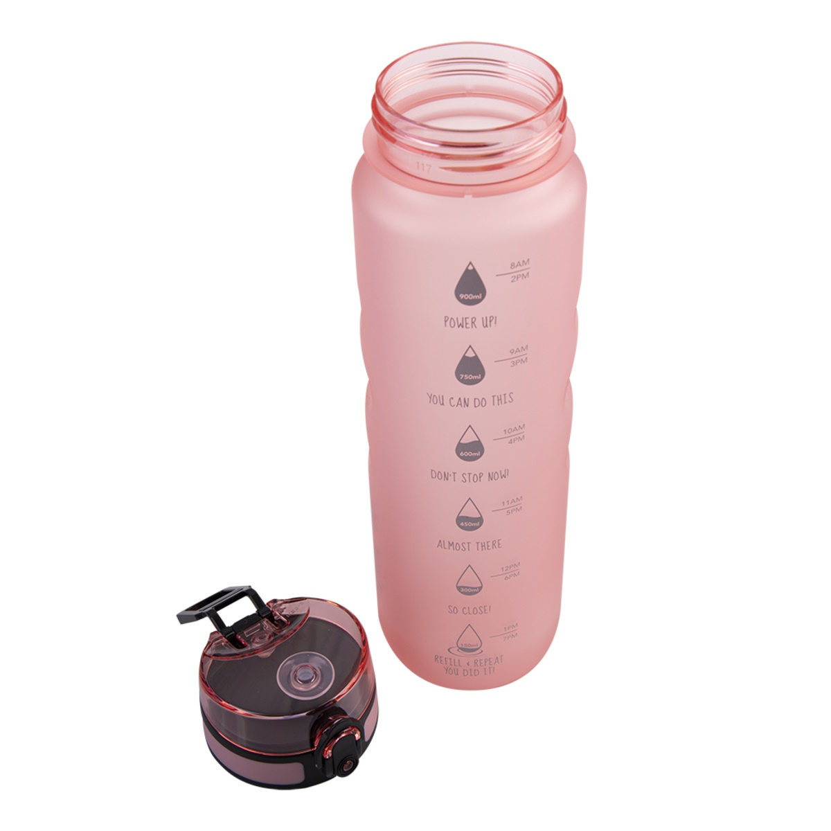 Oasis Tritan Motivational Sports Bottle 1l - Glow Pink-3