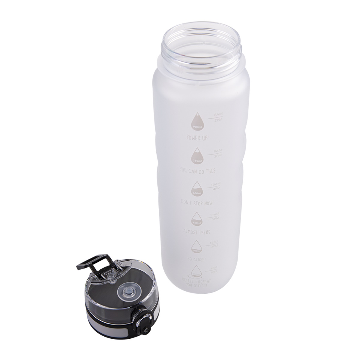 Oasis Tritan Motivational Sports Bottle 1l - White-3