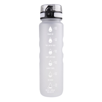 Oasis Tritan Motivational Sports Bottle 1l - White