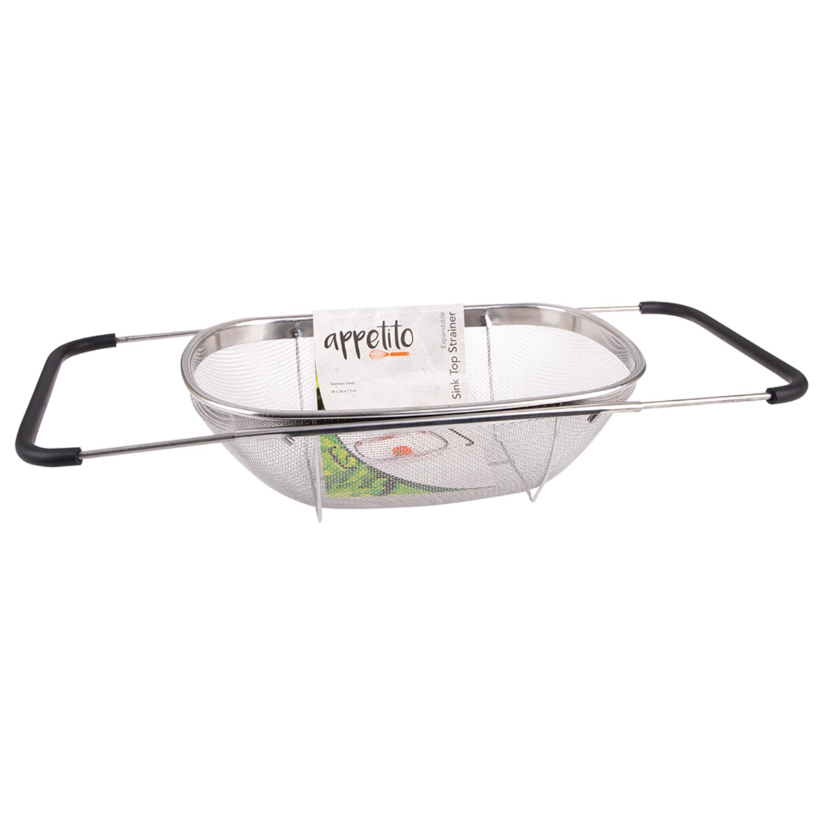 Appetito Stainless Steel Large Expandable Sink Top Strainer-4
